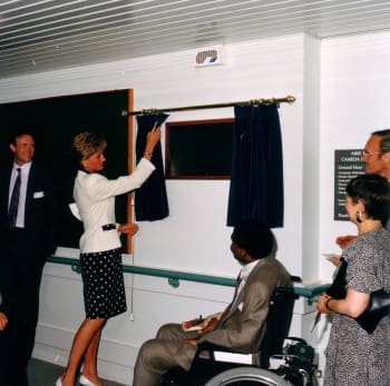Princess Diana opening Mike Heaffey Centre