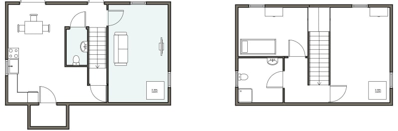 Floor plan for the Aspire flat in Pevensey