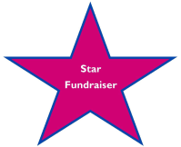 Pink star fundraiser logo