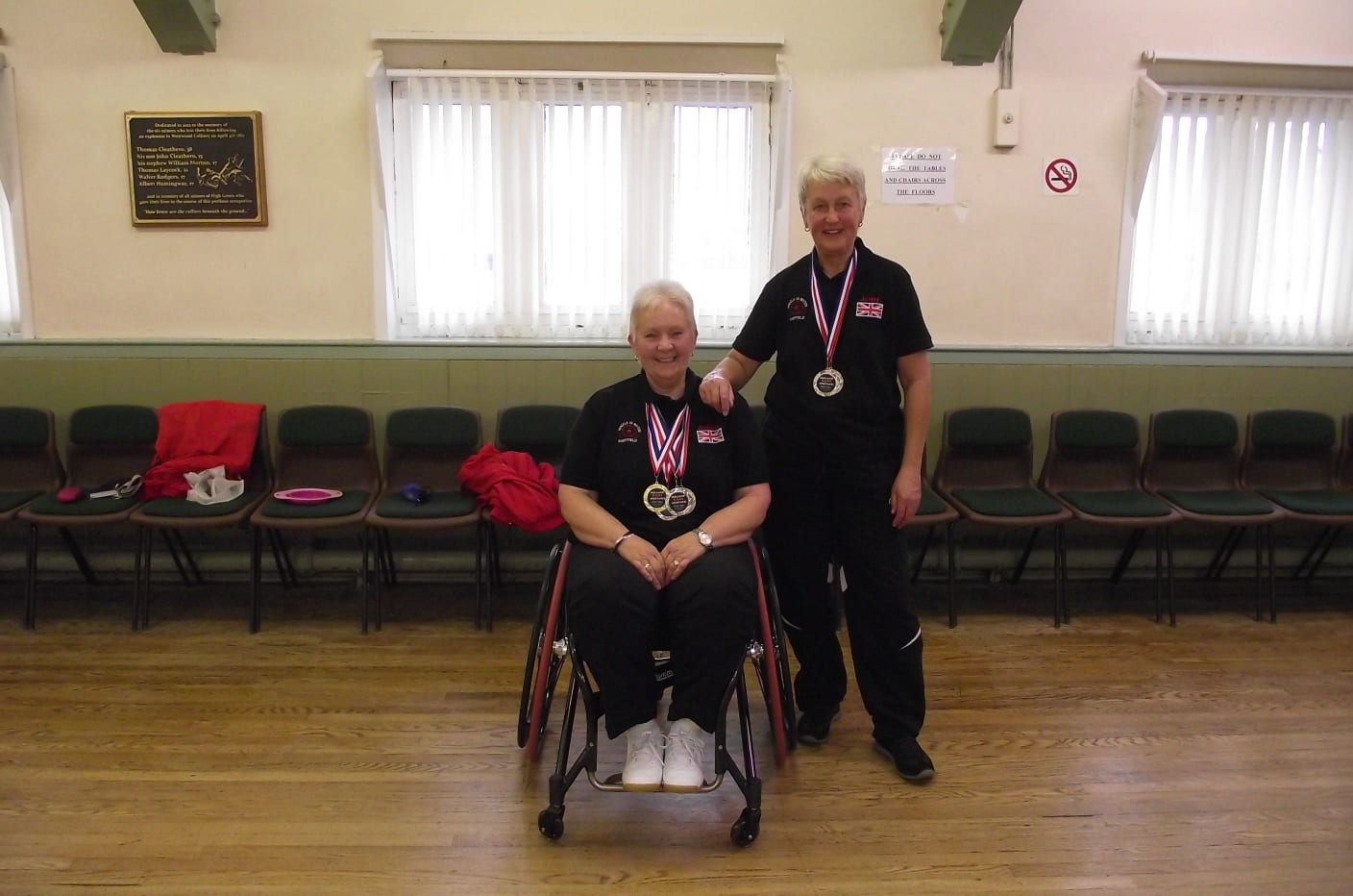 Bobbie with her coach and medals