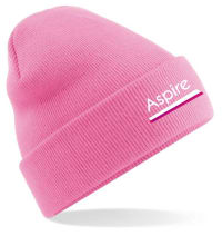Aspire pink beanie hat
