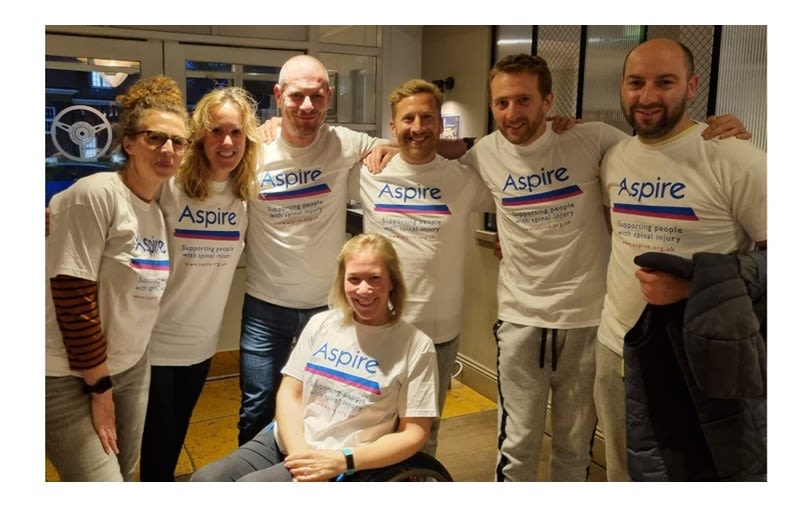 Lerona and team in Aspire t shirts