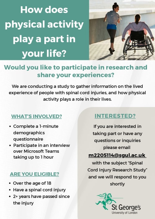 Poster for the research recruitment