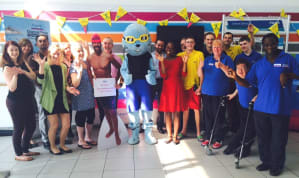 Aspire staff celebrate 24 hour swim