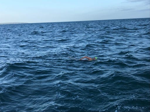 Laura swimming