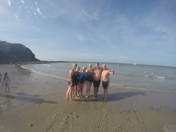 Team Barracuda on the beach in France
