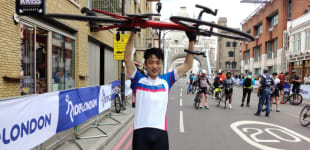 Fei cycled RideLondon after breaking his spine